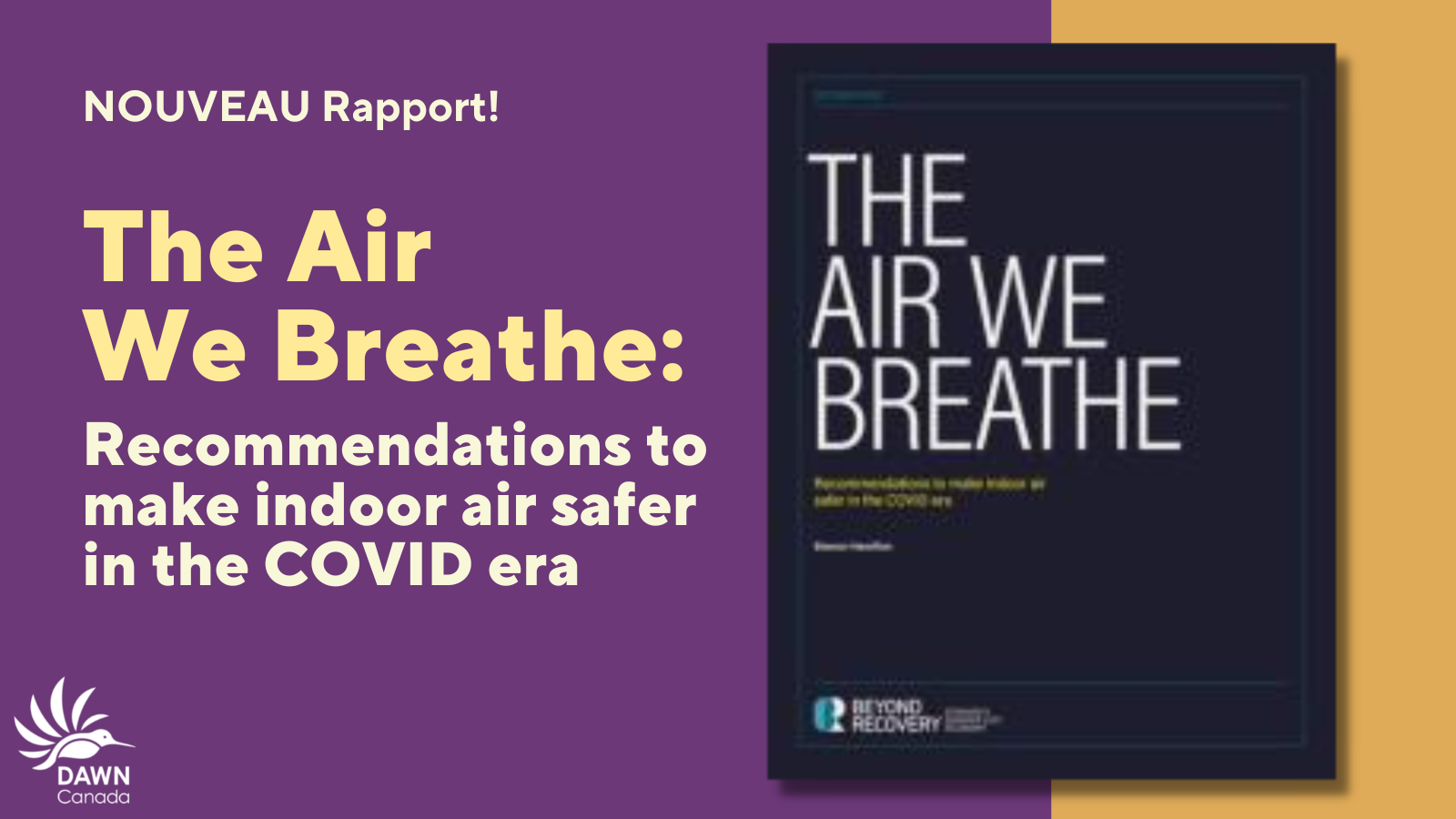 The Air We Breathe Recommendations to make indoor air safer in the COVID era FR