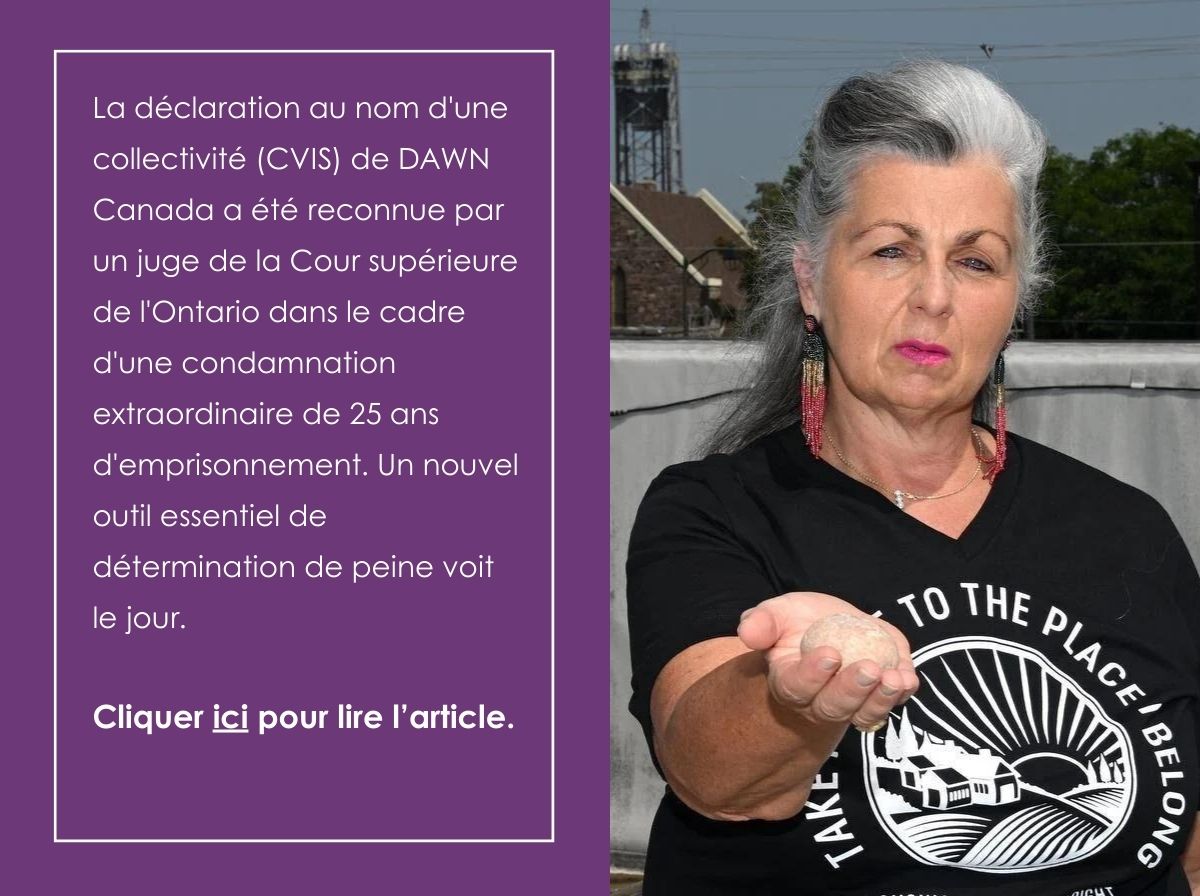 Déclaration au nom d'une collectivité (CVIS) de DAWN Canada