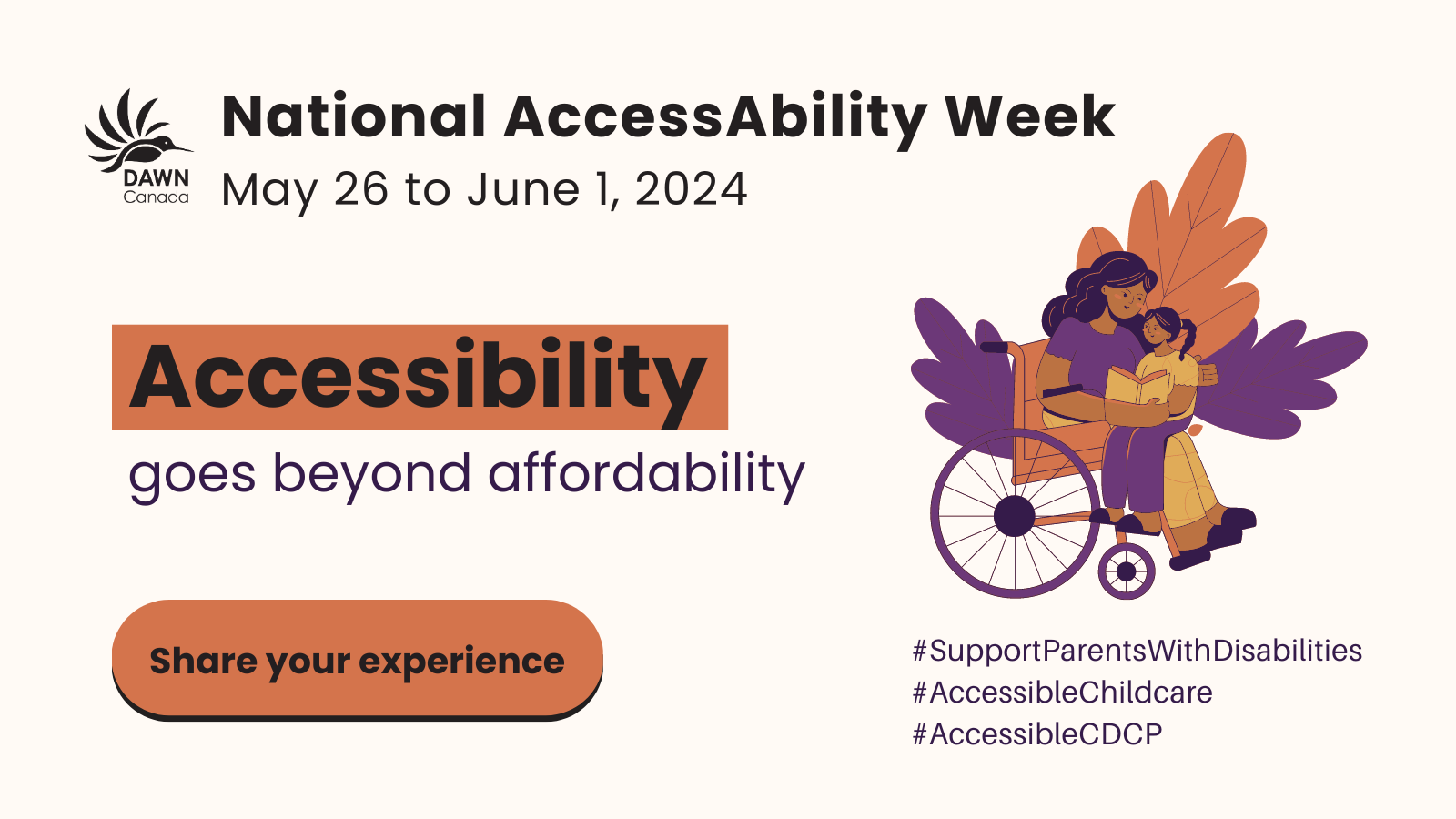 National AccessAbility Week 2024 - Take our survey on accessible childcare and dental care!
